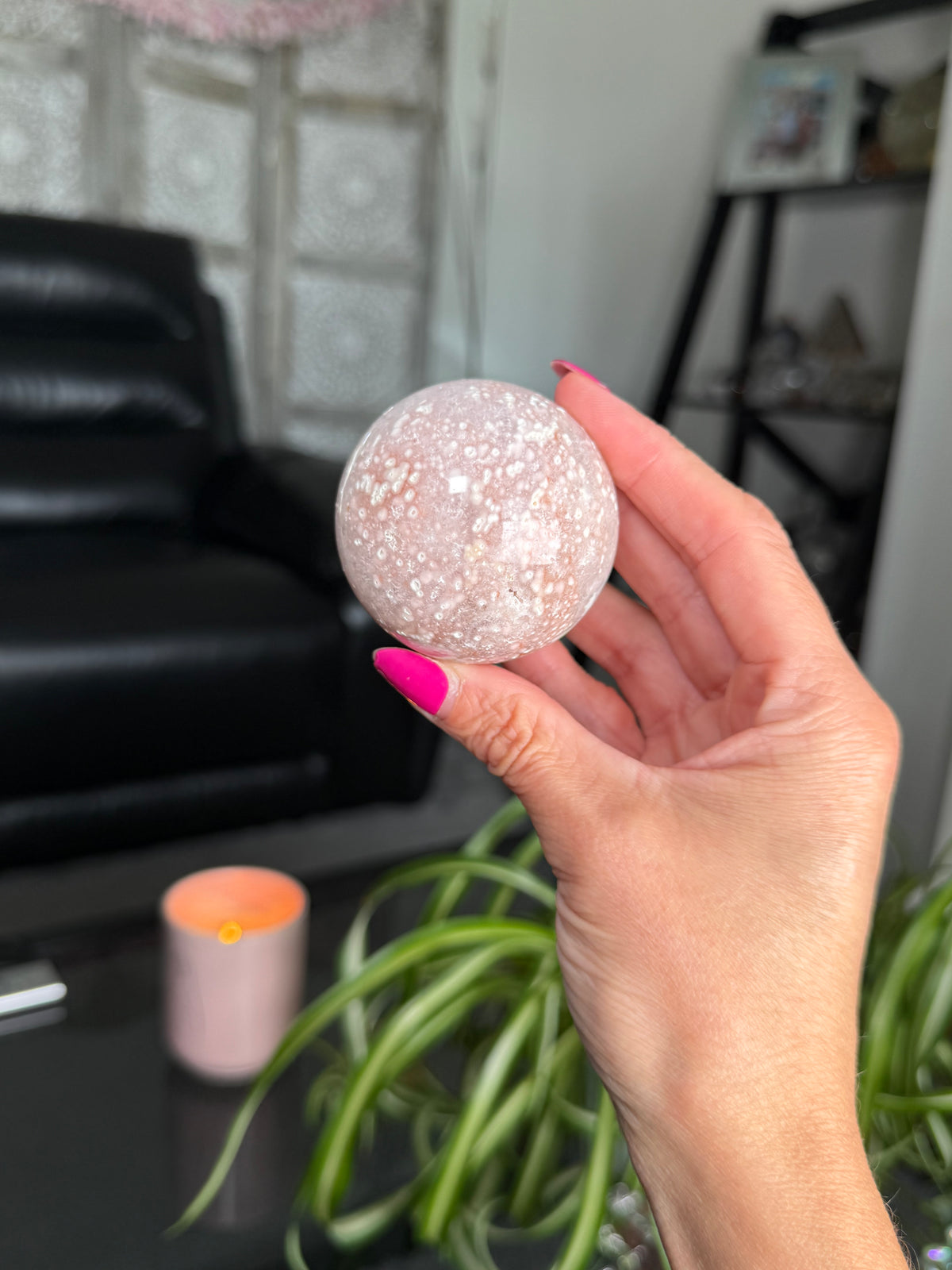 Flower Agate Sphere