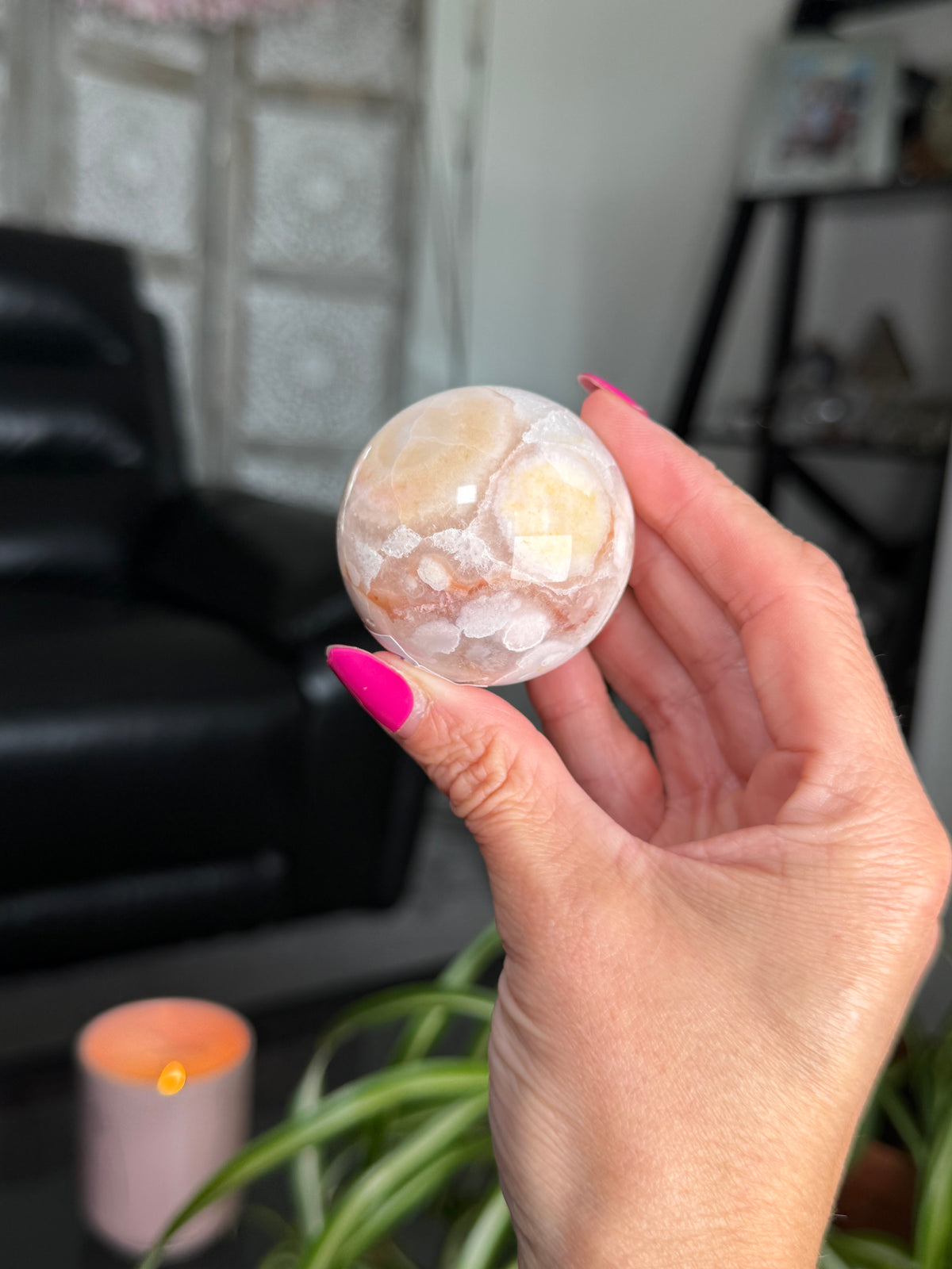 Flower Agate Sphere
