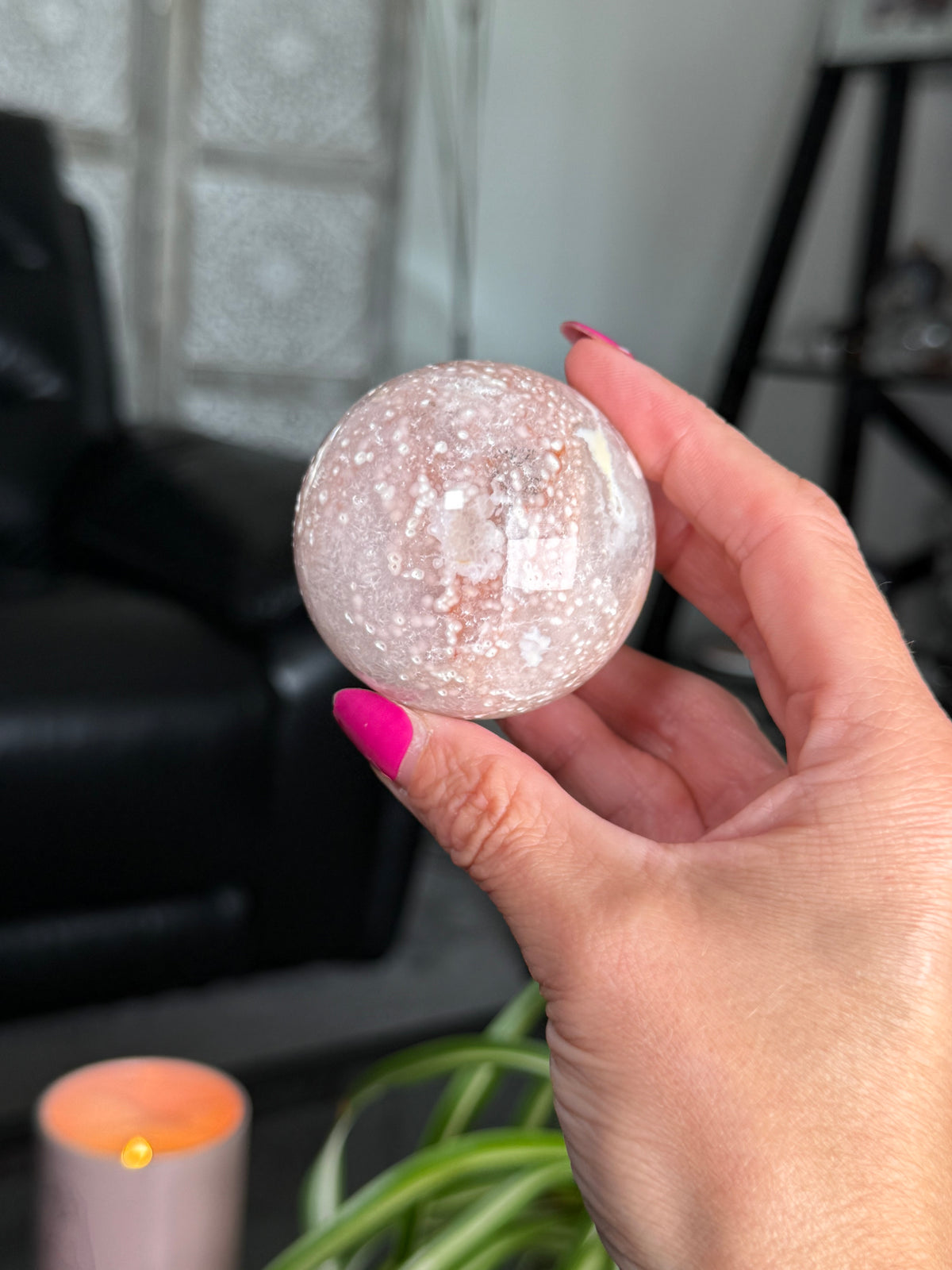 Flower Agate Sphere