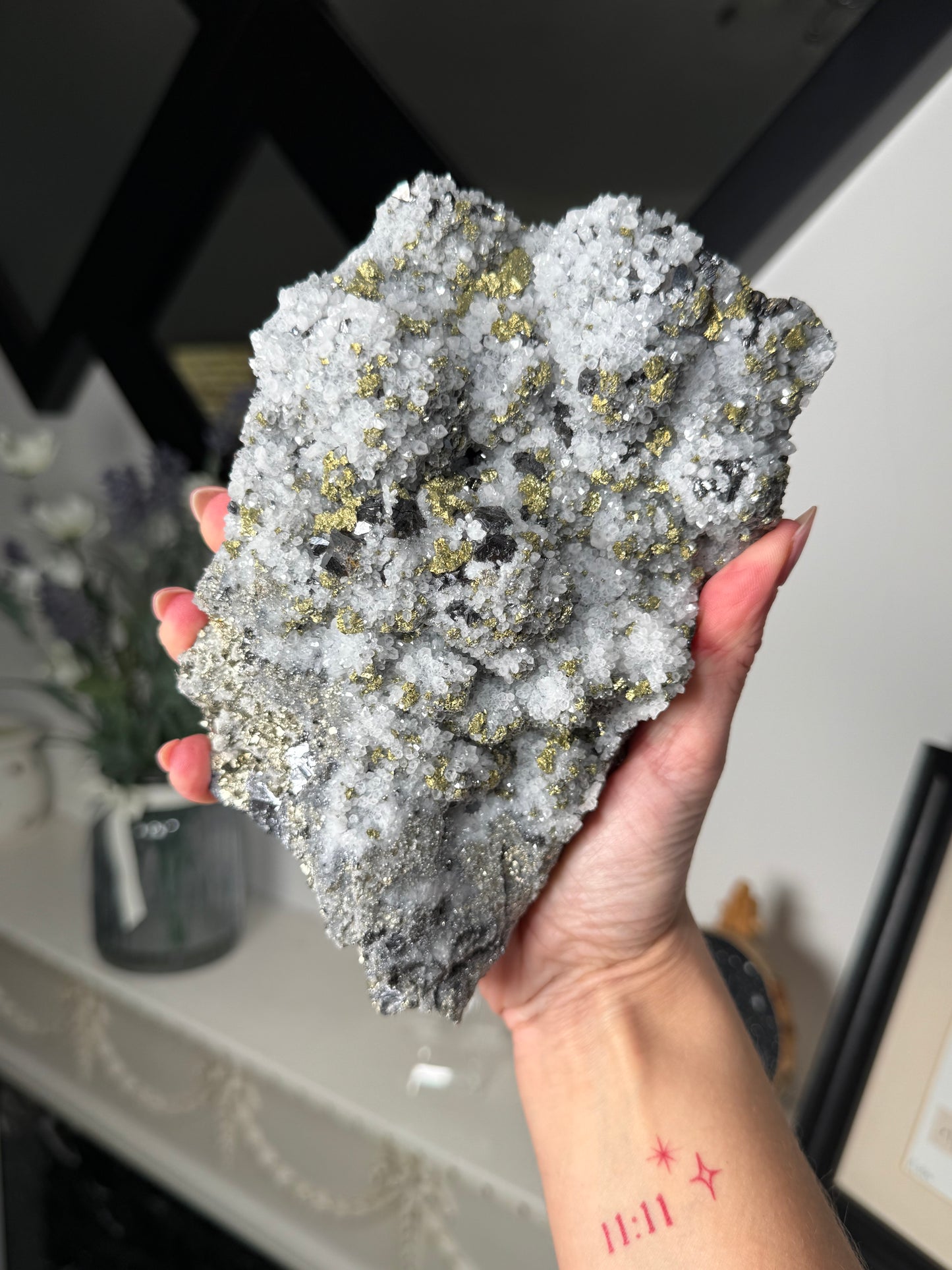 Bulgarian Sphalerite, Quartz & Chalcopyrite With Stand