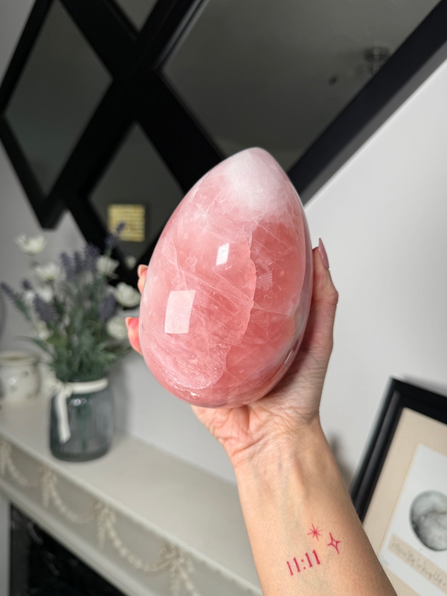 XL Rose Quartz Egg