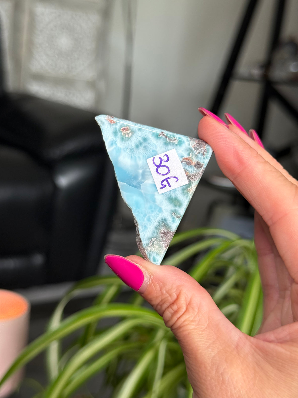 Larimar Polished Slice