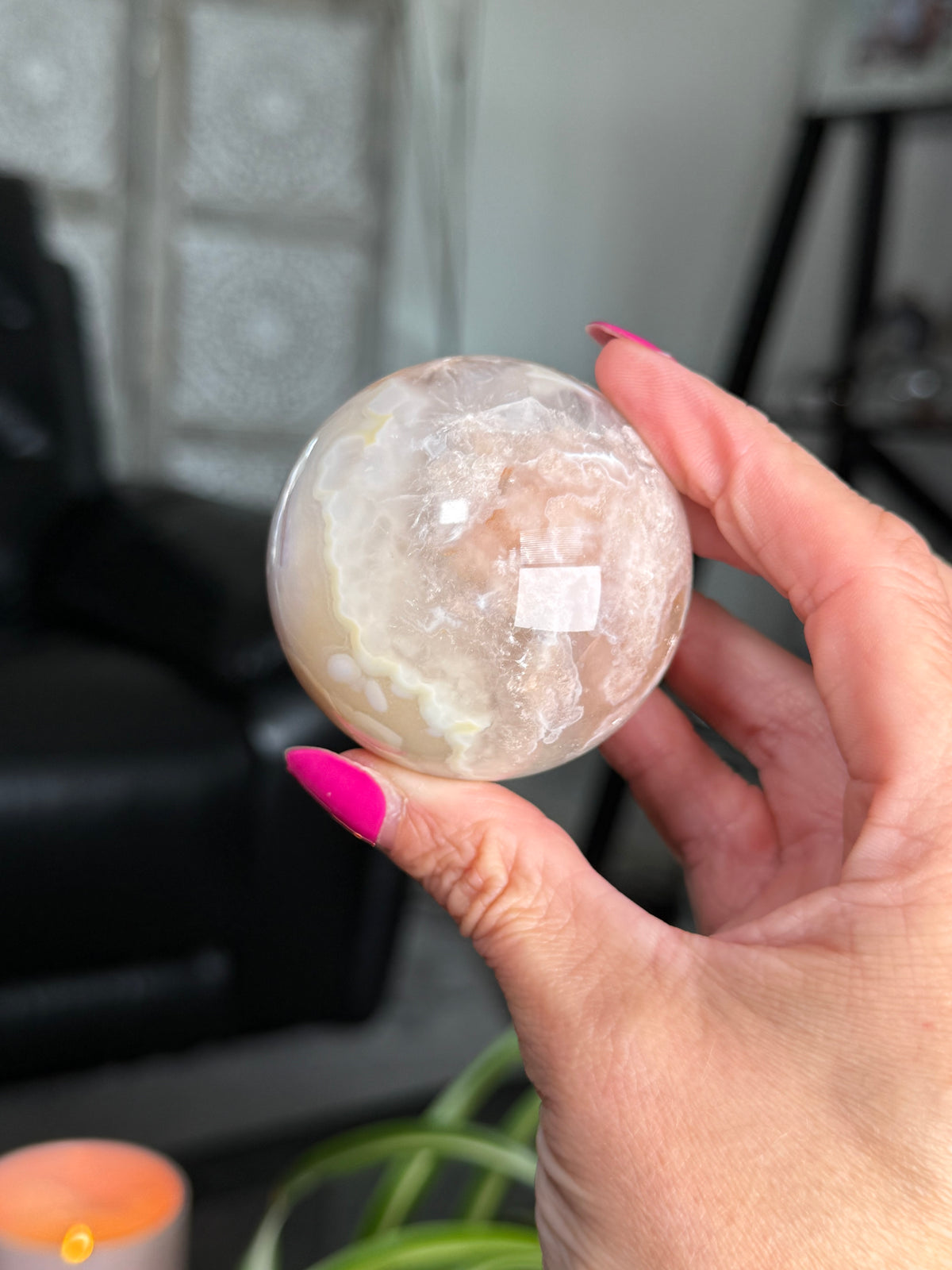 Flower Agate Sphere