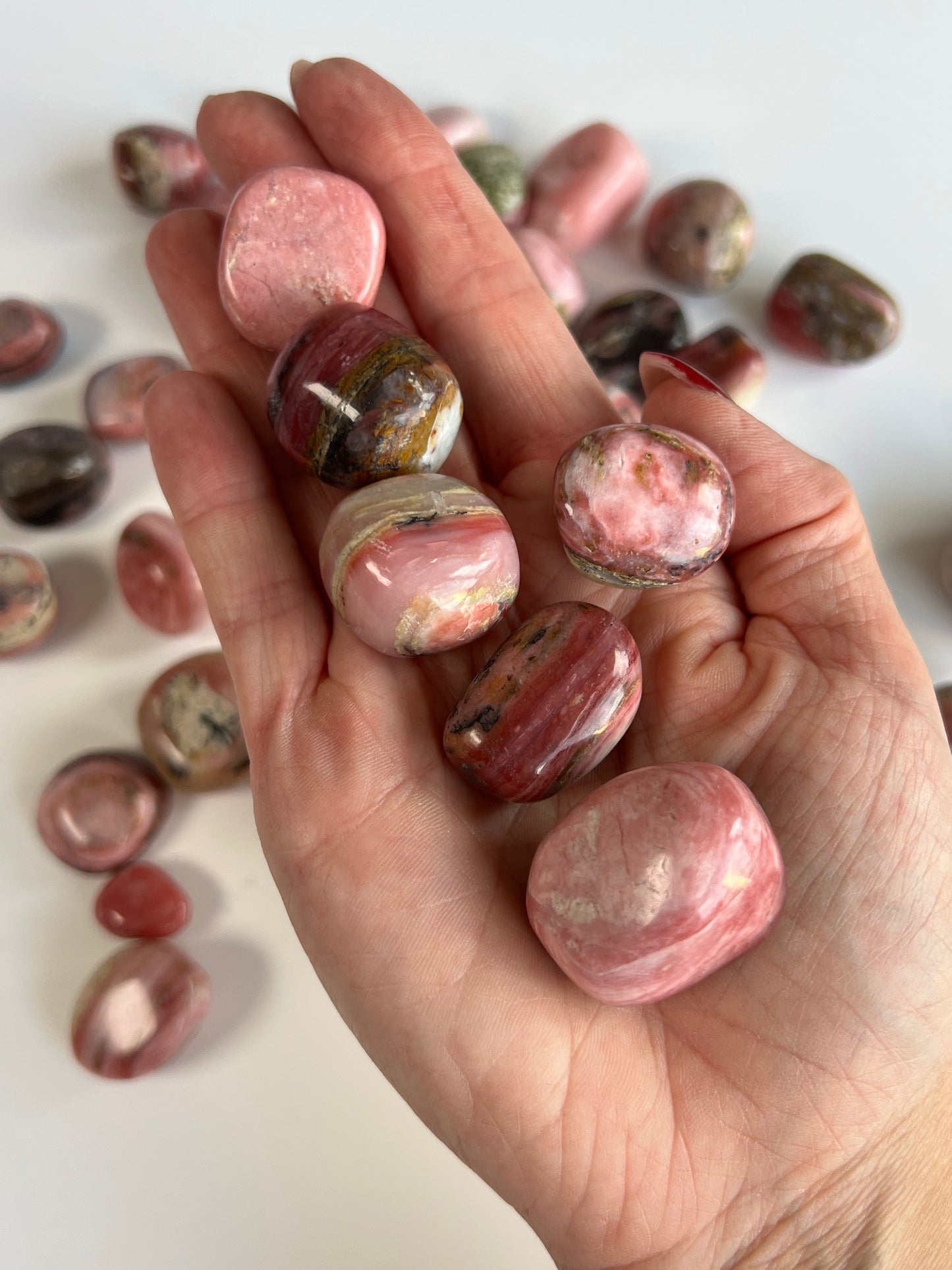 Peruvian Strawberry Pink Opal Tumbles