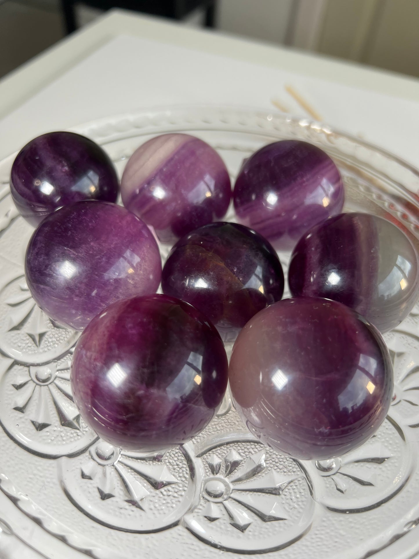 Purple Fluorite Spheres