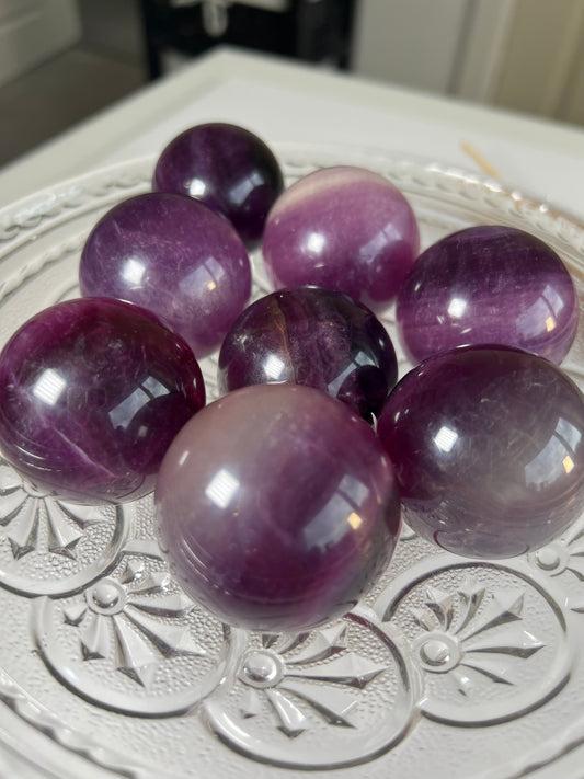 Purple Fluorite Spheres
