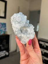 Load image into Gallery viewer, Celestite Cluster With Stand
