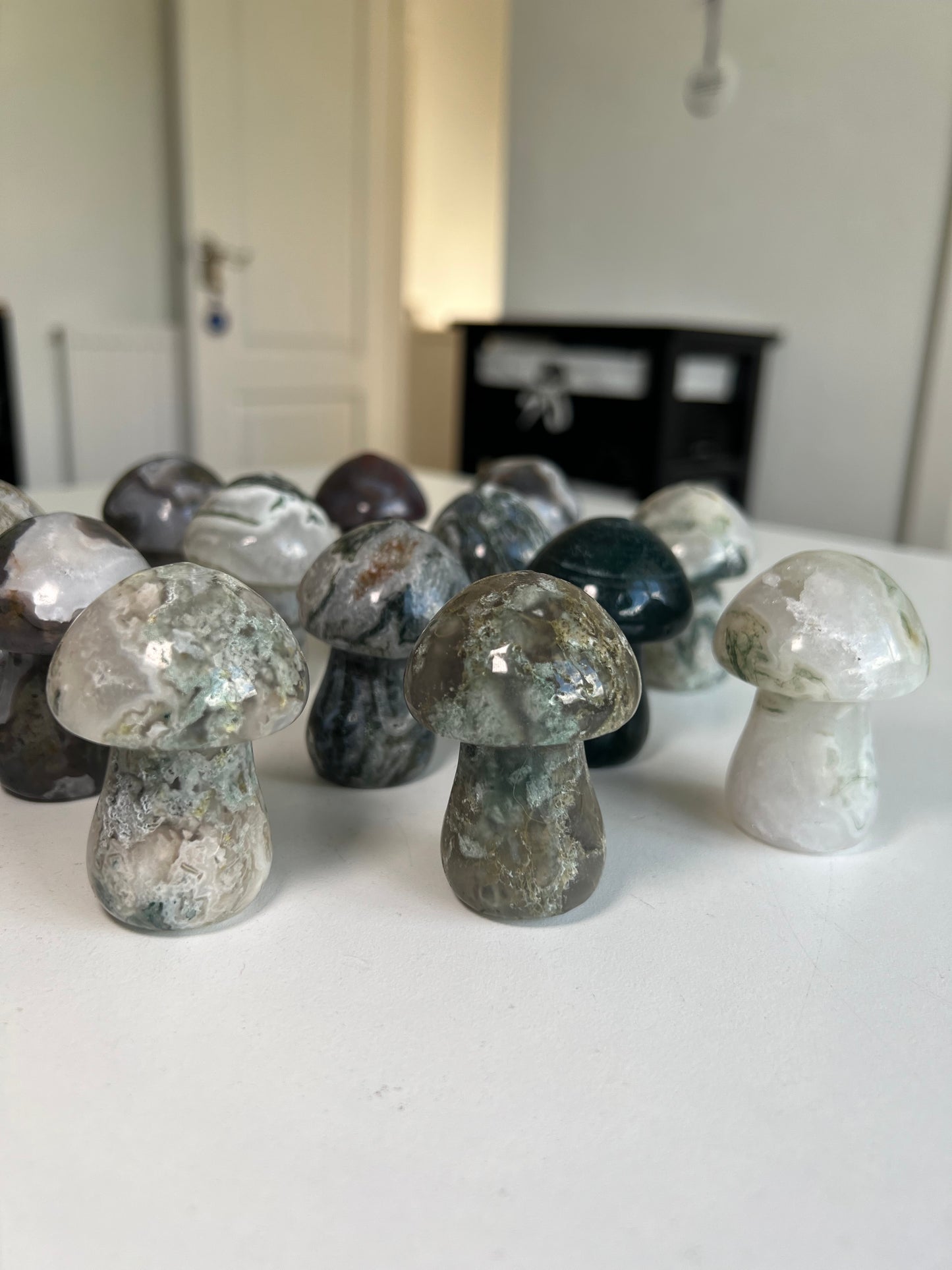 Moss Agate Mushrooms