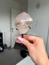 Load image into Gallery viewer, Smokey Quartz Pink Lithium Freeform On Stand With Rutile!
