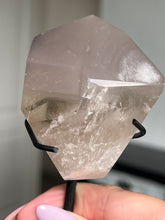 Load image into Gallery viewer, Smokey Quartz Pink Lithium Freeform On Stand With Rutile!
