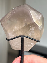 Load image into Gallery viewer, Smokey Quartz Pink Lithium Freeform On Stand With Rutile!
