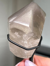 Load image into Gallery viewer, Smokey Quartz Pink Lithium Freeform On Stand With Rutile!
