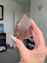 Load image into Gallery viewer, Smokey Quartz Pink Lithium Tower
