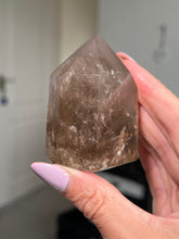 Load image into Gallery viewer, Smokey Quartz Pink Lithium Tower
