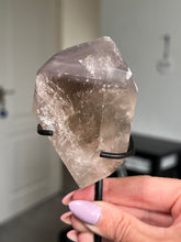 Load image into Gallery viewer, Smokey Quartz Pink Lithium Freeform On Stand ** Imperfect**
