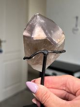 Load image into Gallery viewer, Smokey Quartz Pink Lithium Freeform On Stand ** Imperfect**
