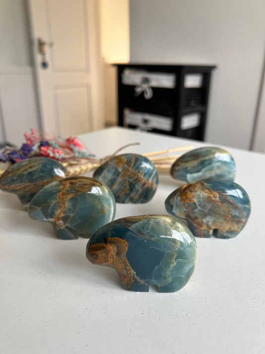 Blue Onyx Zuni Bears - Intuitively Chosen