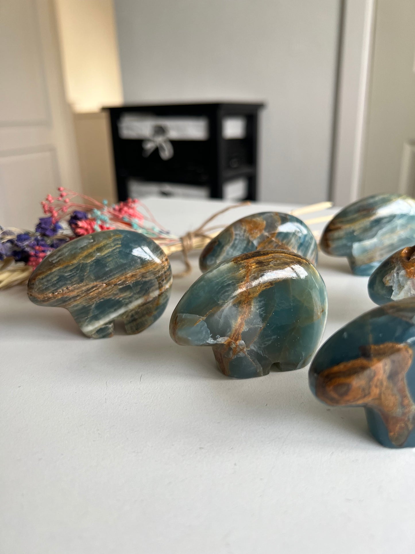 Blue Onyx Zuni Bears - Intuitively Chosen