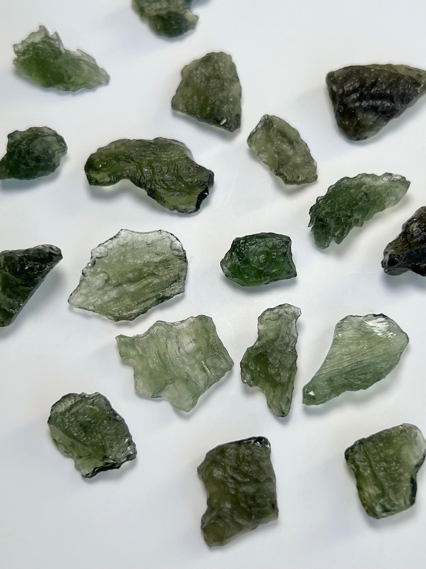Moldavite, 0.3 - 0.4 Grams.