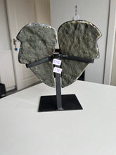 Load image into Gallery viewer, XL Brazilian Amethyst Wings On Custom Black Stand
