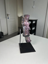 Load image into Gallery viewer, XL Brazilian Amethyst Wings On Custom Black Stand
