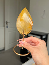 Load image into Gallery viewer, Brazilian Golden Healer Flame On Gold Stand
