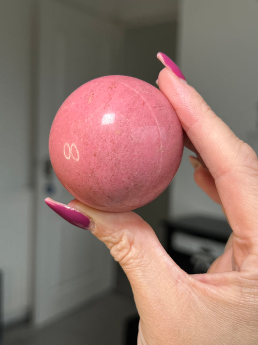 Thulite Sphere With Stand