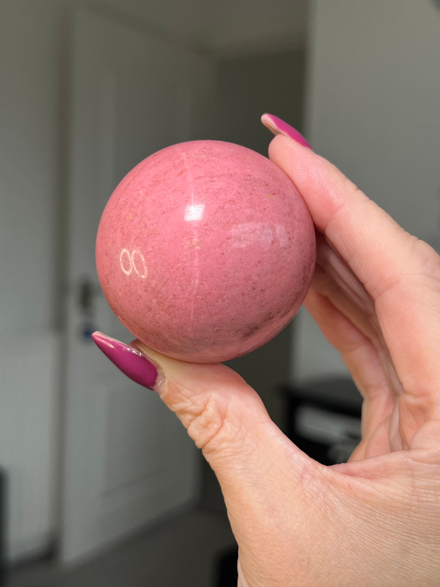 Thulite Sphere With Stand