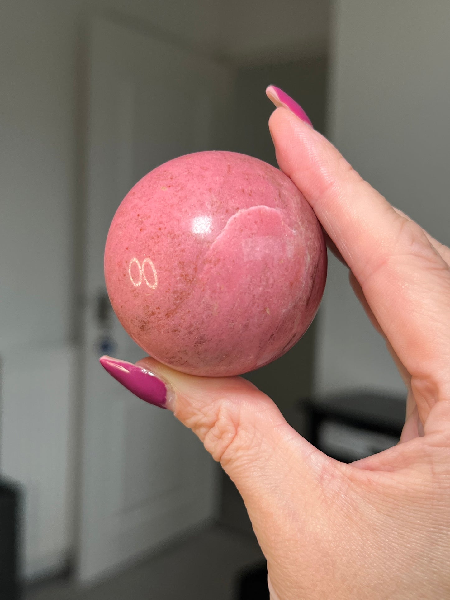 Thulite Sphere With Stand