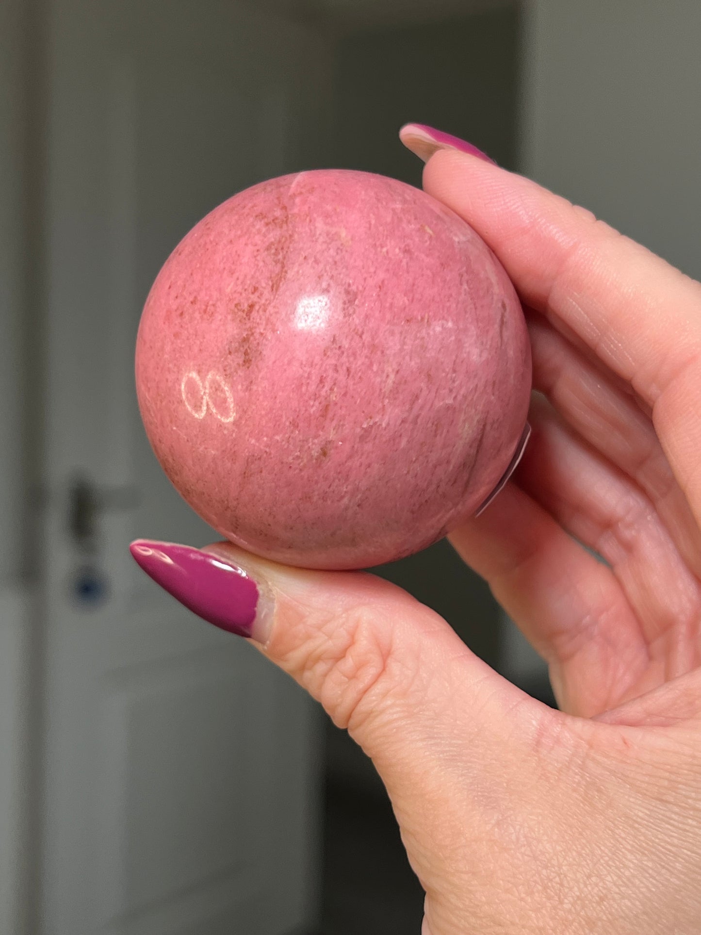 Thulite Sphere With Stand