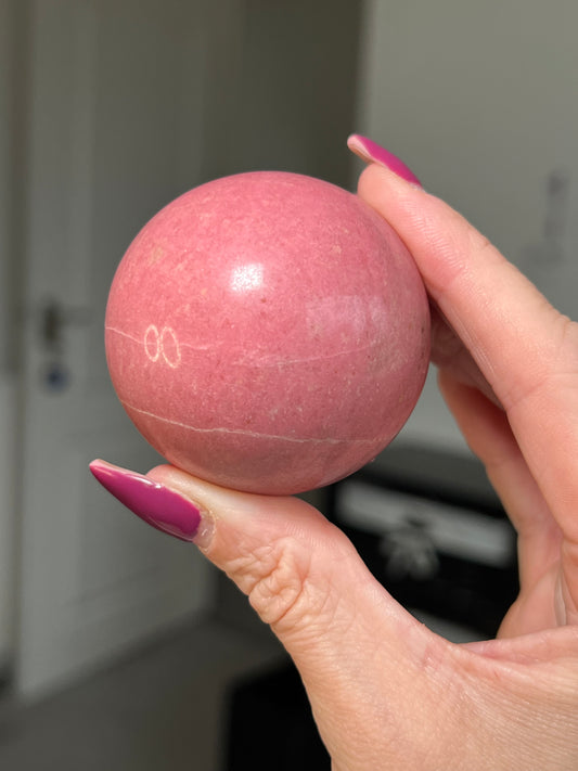 Thulite Sphere With Stand