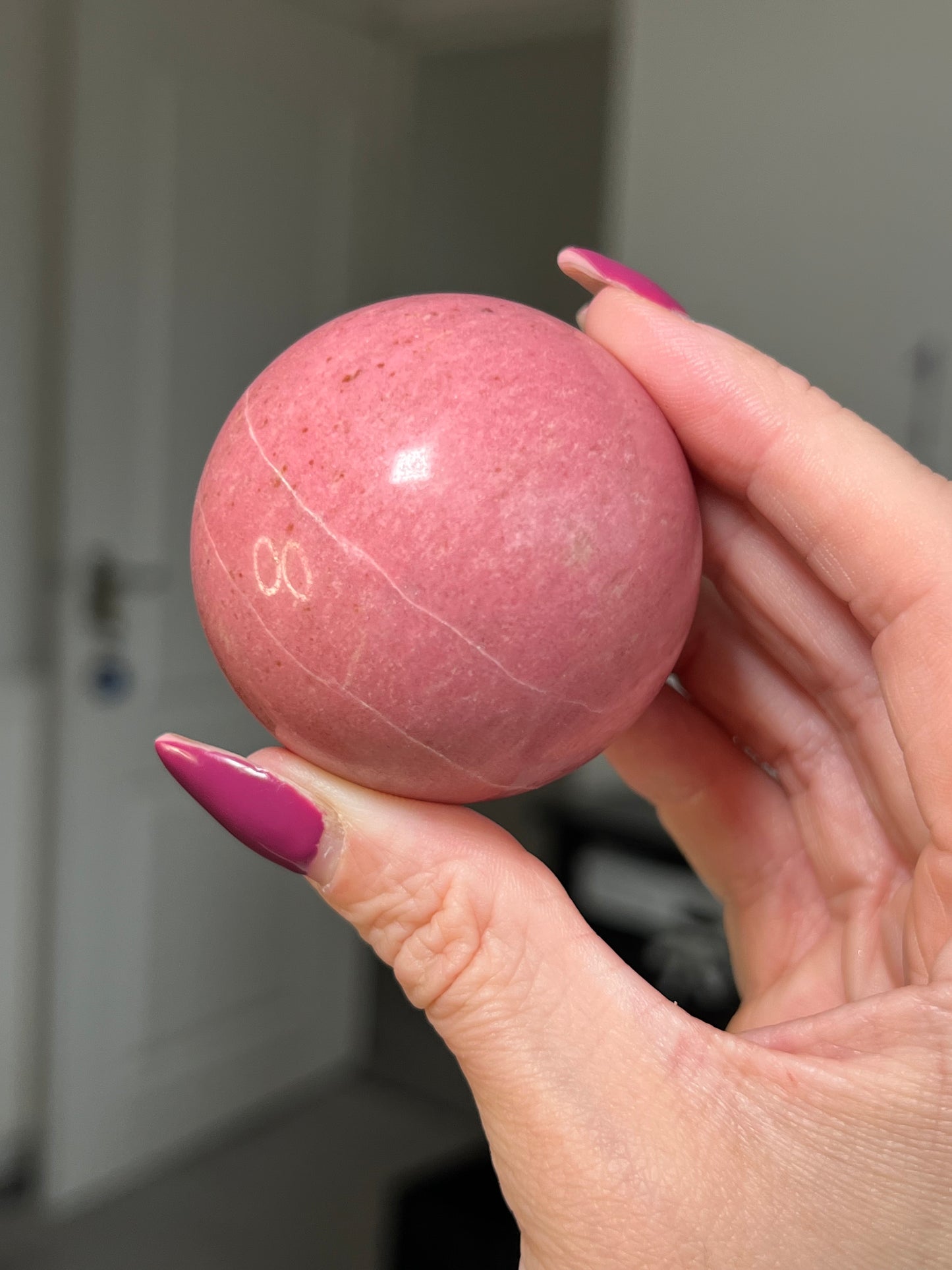 Thulite Sphere With Stand