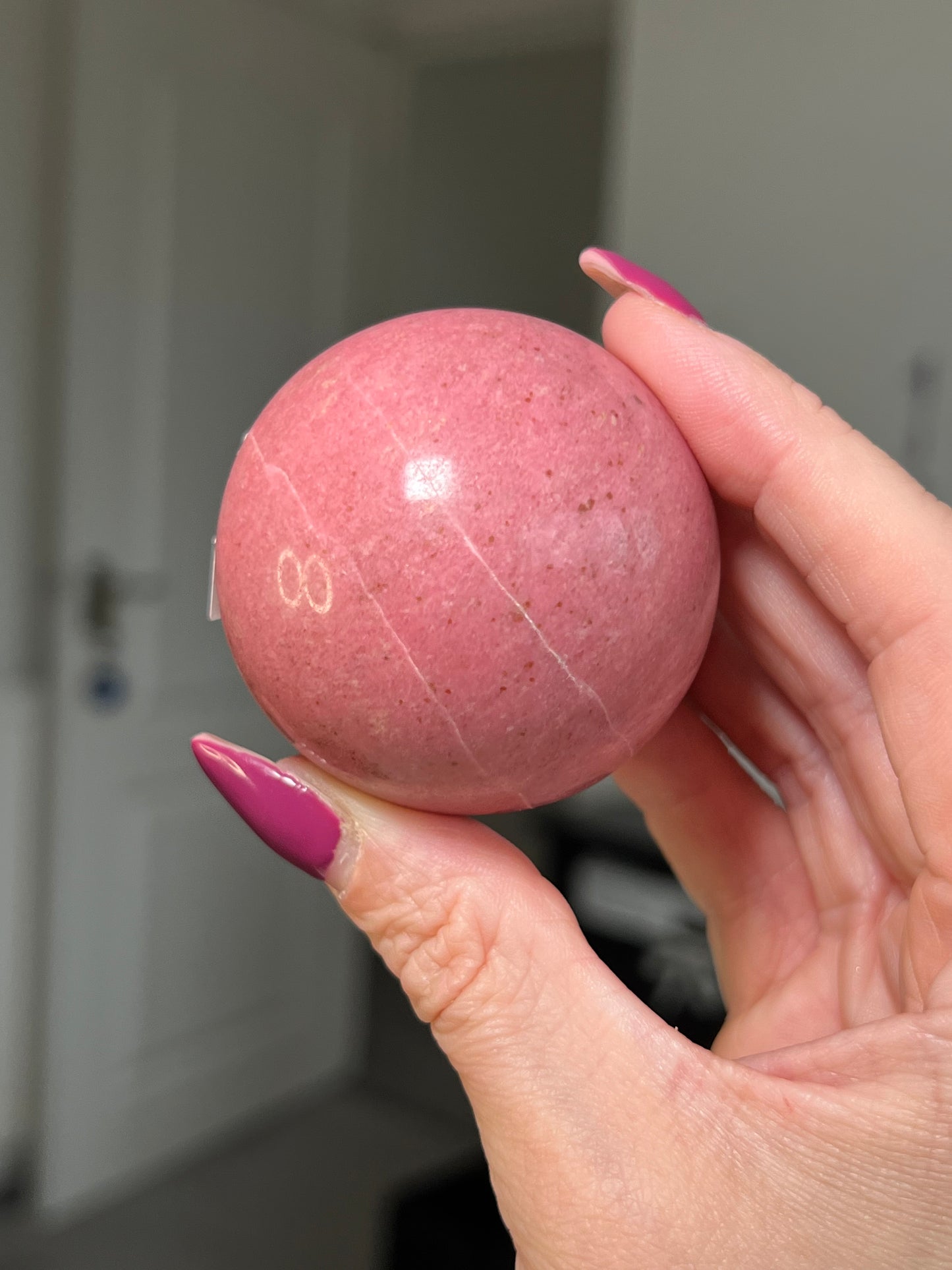 Thulite Sphere With Stand