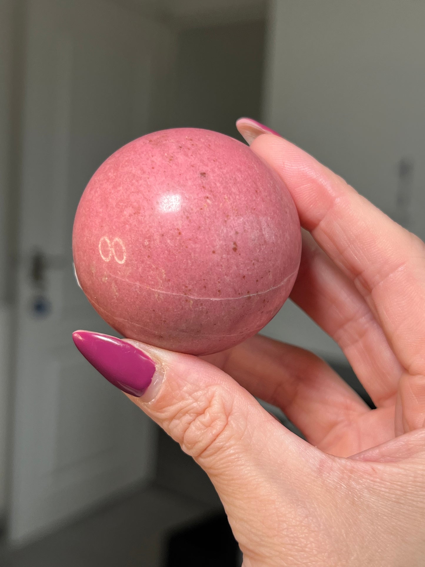 Thulite Sphere With Stand