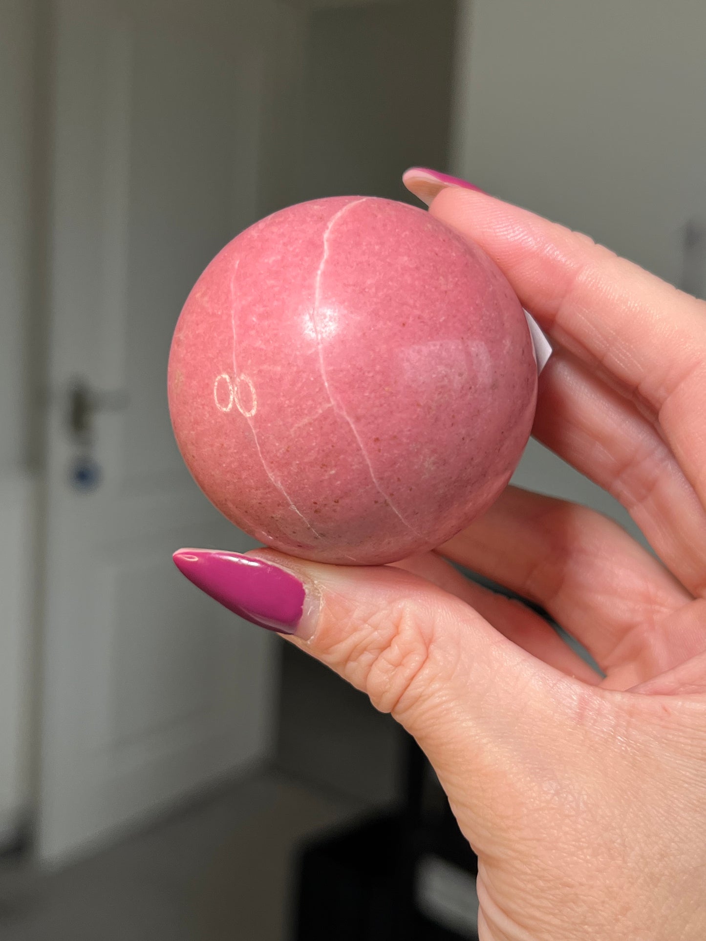 Thulite Sphere With Stand