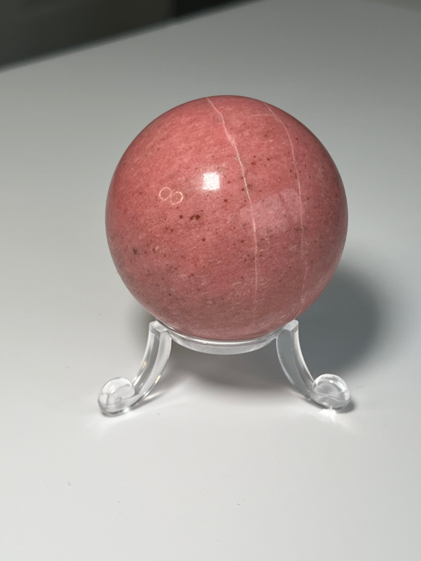 Thulite Sphere With Stand
