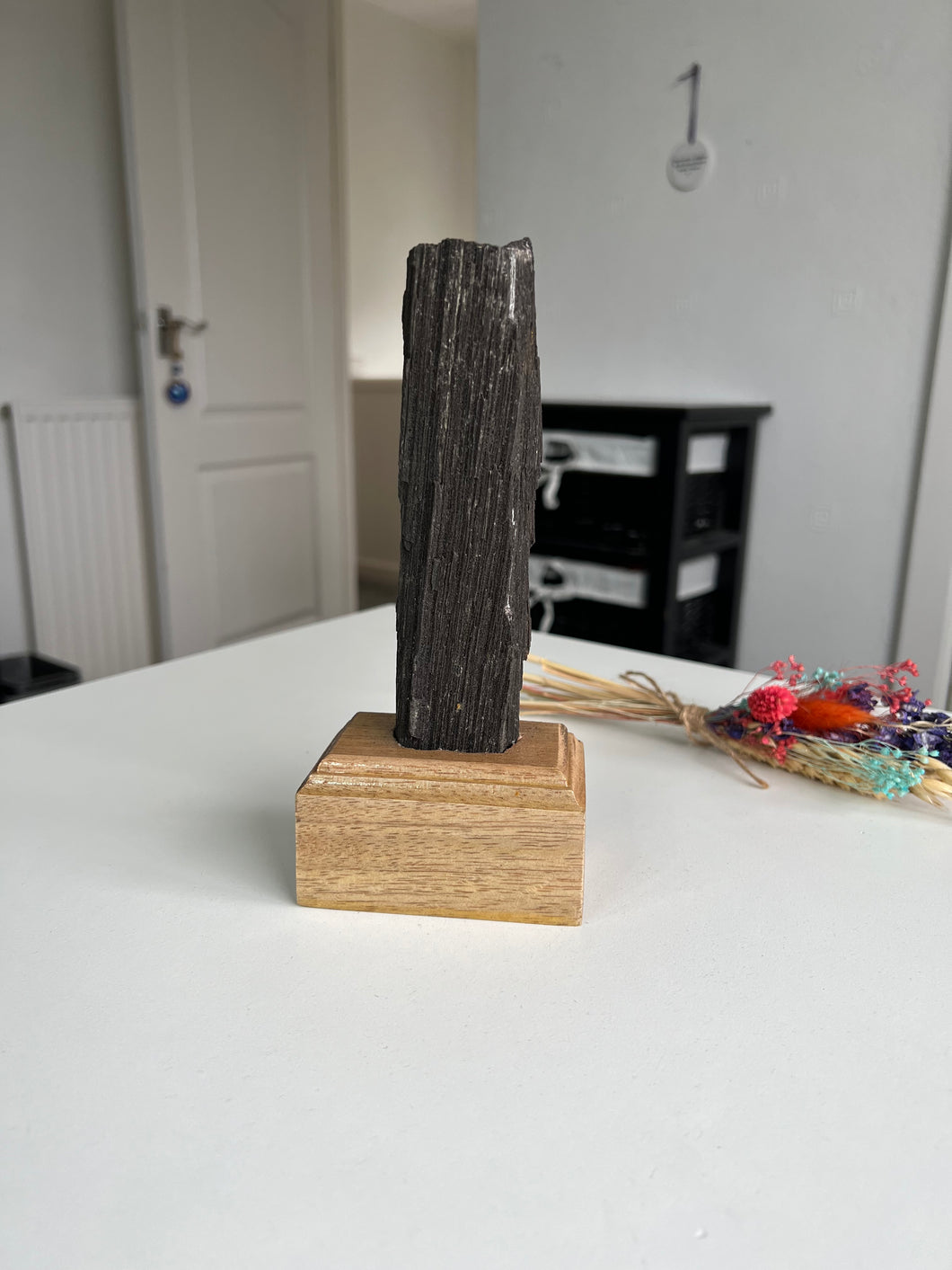 Indonesian Perimineralized Wood On Custom Wooden Stand