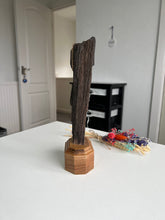 Load image into Gallery viewer, Indonesian Perimineralized Wood On Custom Wooden Stand
