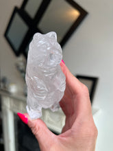 Load image into Gallery viewer, Hand Carved Clear Quartz Bear
