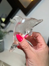 Load image into Gallery viewer, Hand Carved Clear Quartz Dolphin
