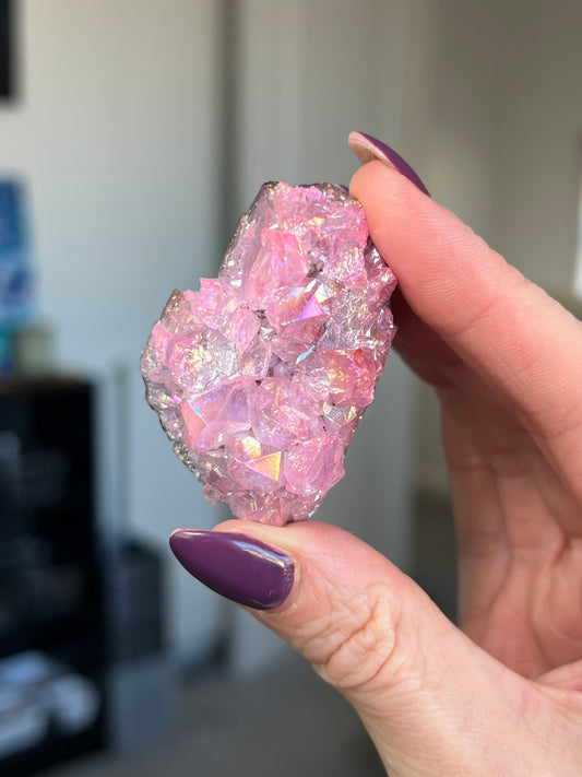 Candy Aura Amethyst Clusters