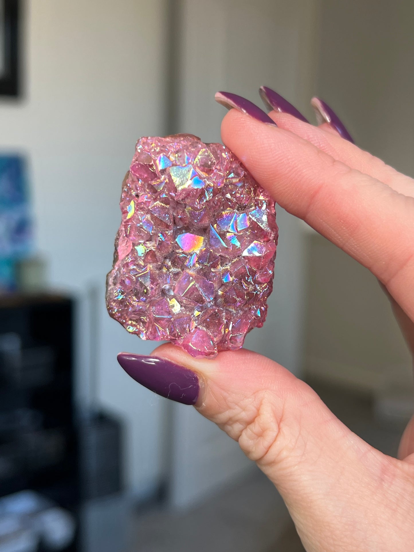 Candy Aura Amethyst Clusters