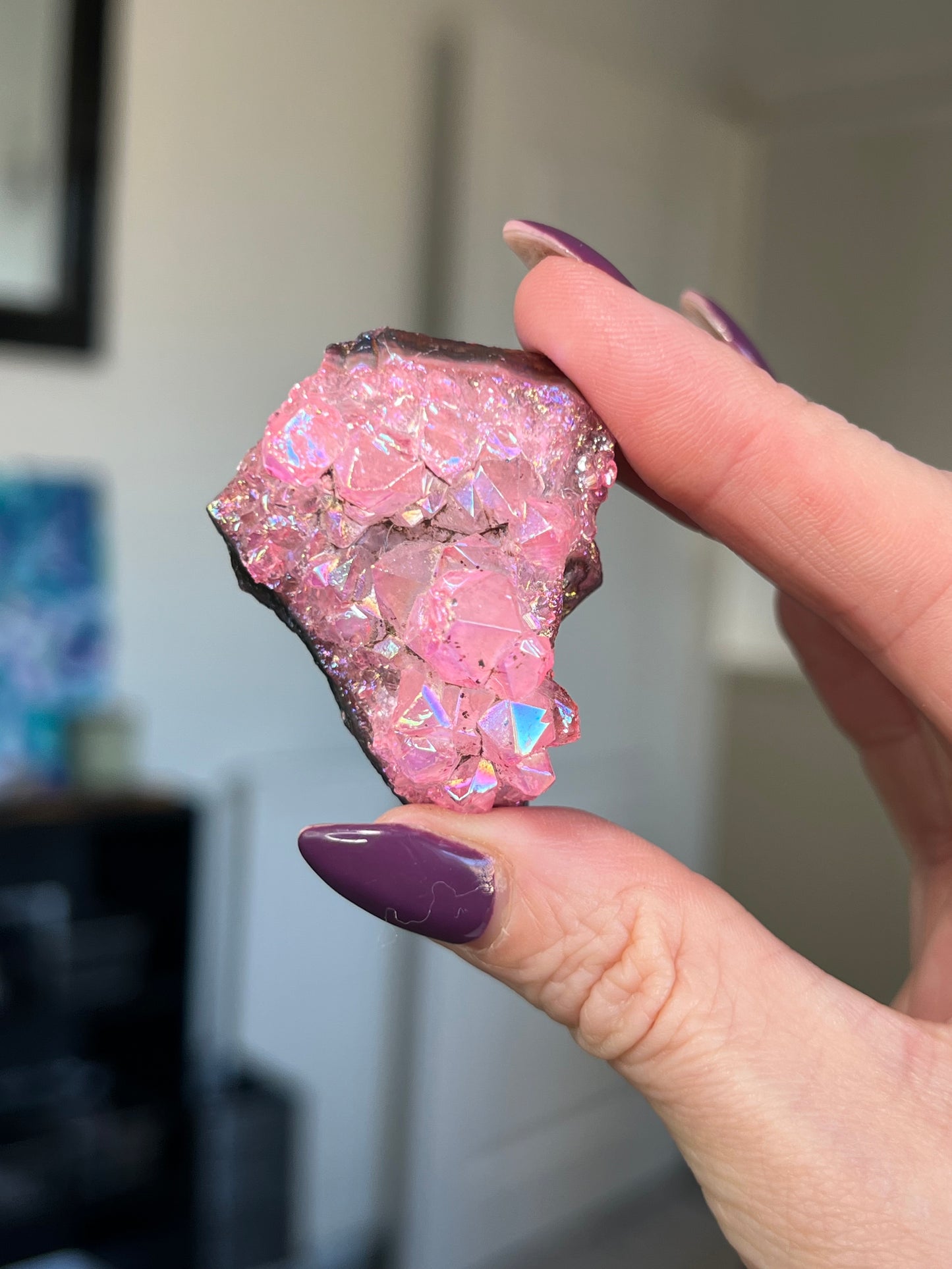 Candy Aura Amethyst Clusters