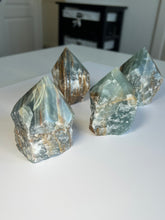 Load image into Gallery viewer, Blue Onyx Part Polished Cut Bases
