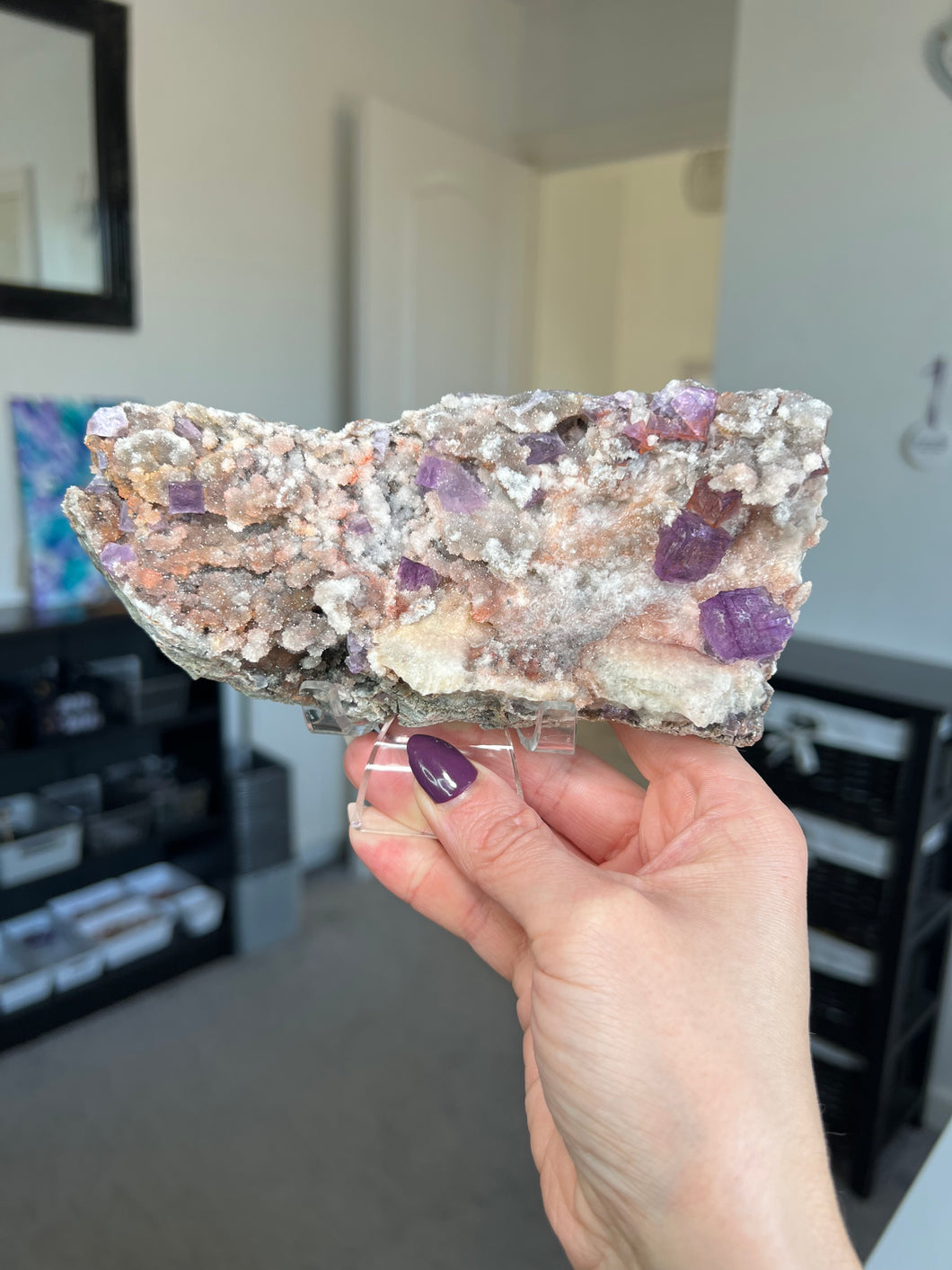 Mexican EL Filo Fluorite With Stand