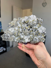 Load image into Gallery viewer, XL Bulgarian Chalcopyrite, Quartz + Sphalerite Piece With Stand
