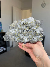 Load image into Gallery viewer, XL Bulgarian Chalcopyrite, Quartz + Sphalerite Piece With Stand
