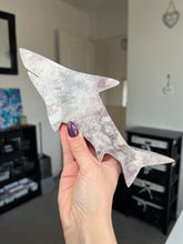 Load image into Gallery viewer, Pink Amethyst Shark With Stand
