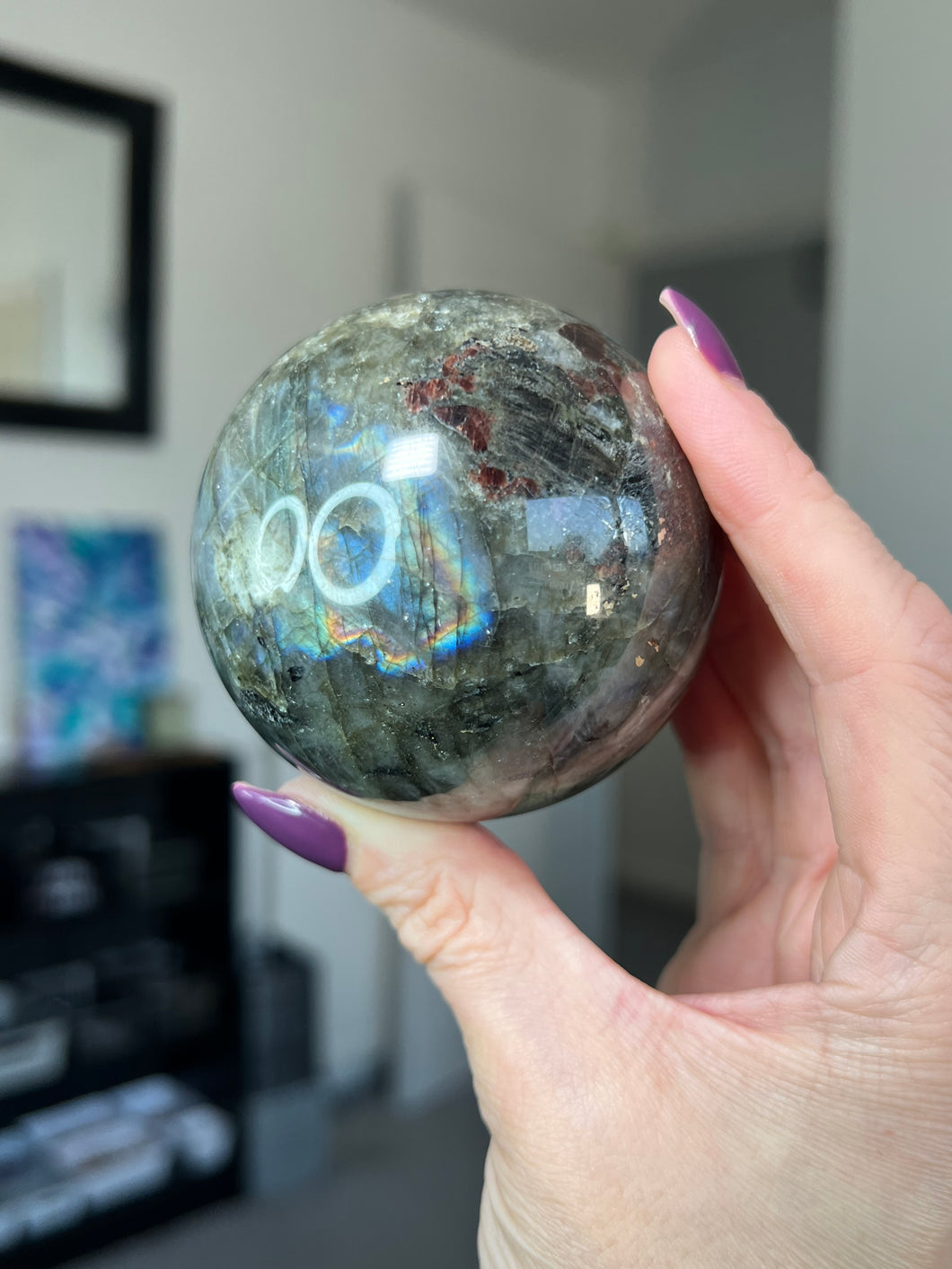 Labradorite Sphere With Stand