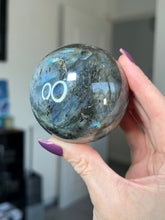 Load image into Gallery viewer, Labradorite Sphere With Stand
